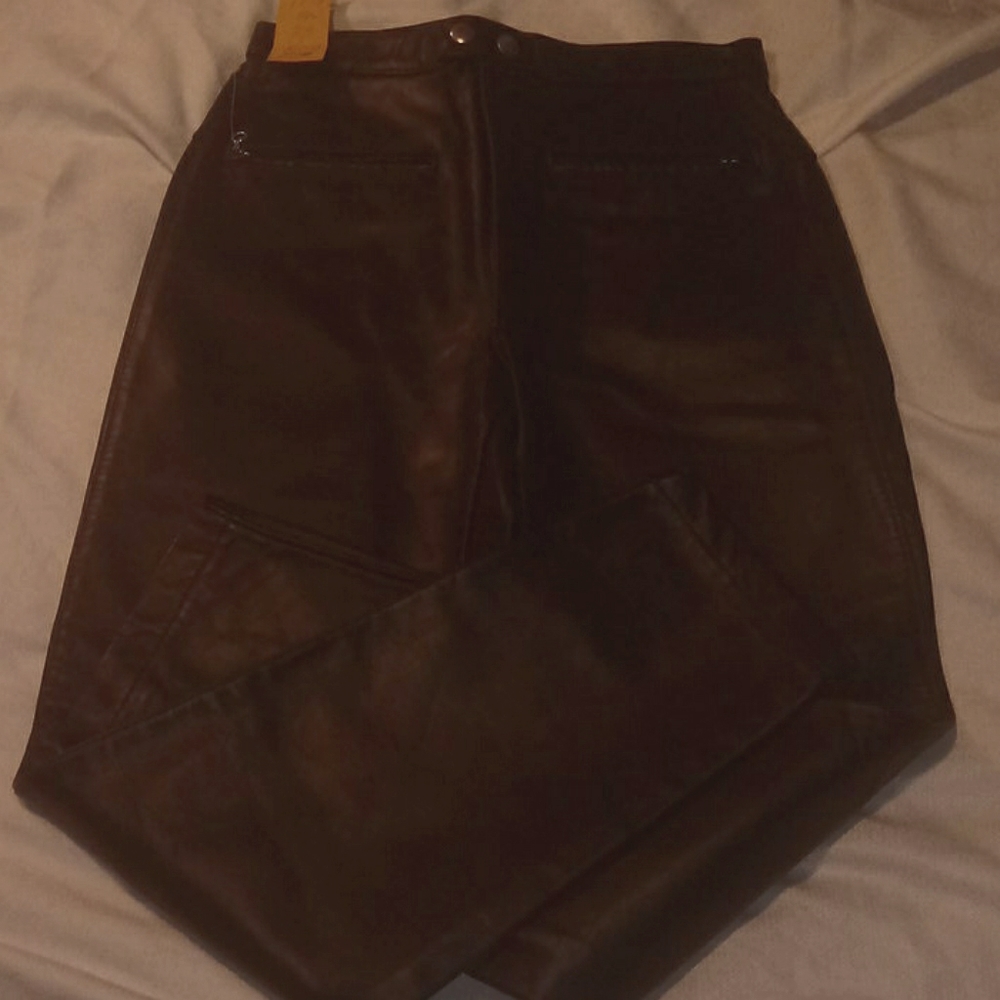Women's Black leather pants